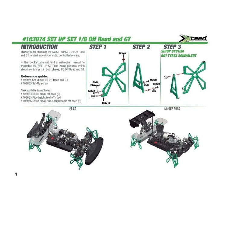 Xceed  Set up 1/8 Off-Road  with Tools Bag (V2)