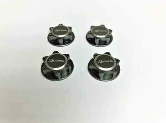 Xceed  1/8 Wheel nuts closed end/lightweight, Gun Metal (4)