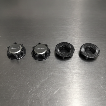 Xceed  1/8 Wheel nuts closed end/lightweight, Gun Metal (4)