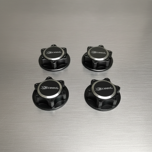 Xceed  1/8 Wheel nuts closed end/lightweight, Gun Metal (4)