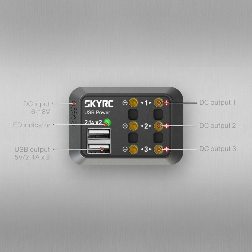 SKYRC Omni DC Power Distributor  with XT60 Female Connector