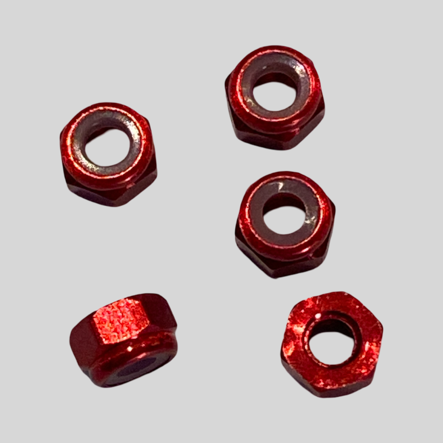 M3 Nylock Nuts Red (5)