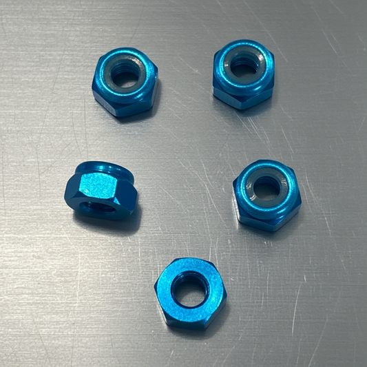 M3 Nylock Nuts Light Blue (5)