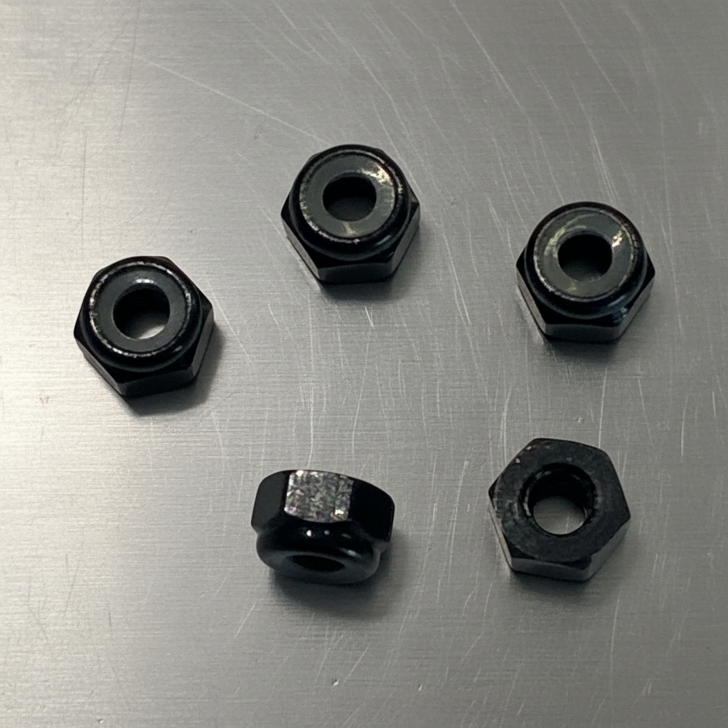 M3 Nylock Nuts Black (5)