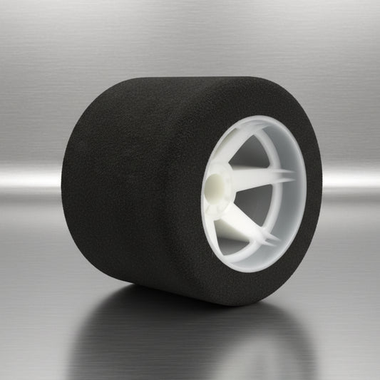 HR08RW35 Hot Race 1:8 35 Shore Rear Tyres Mounted on Light Rims. (2) IN TRANSIT