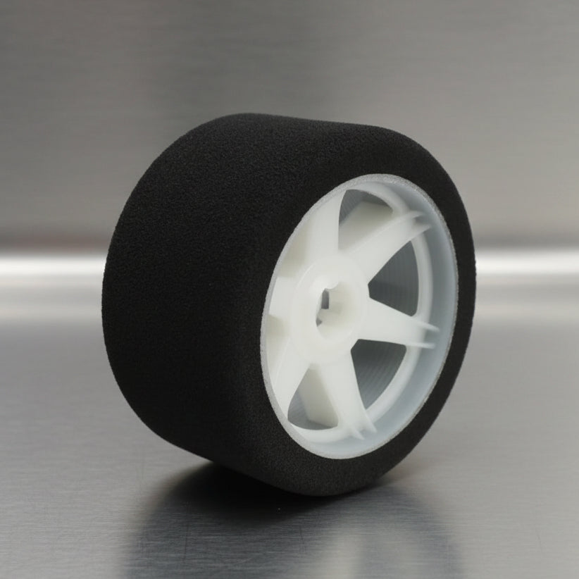 HR08FW32 Hot Race 1:8 32 Shore Front Tyres Mounted on Light Rims. (2) IN TRANSIT