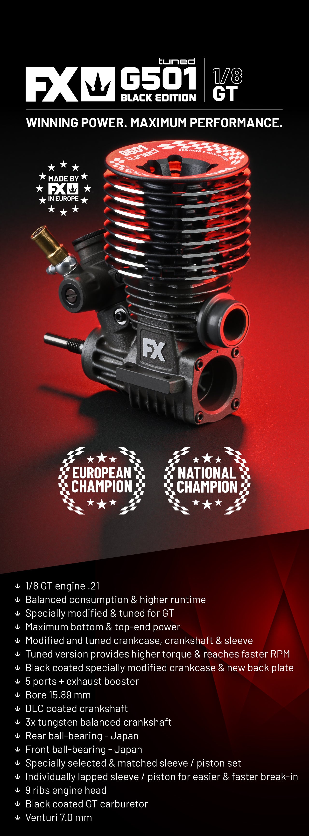 FX G501 Tuned Black Edition 1/8 GT Please order