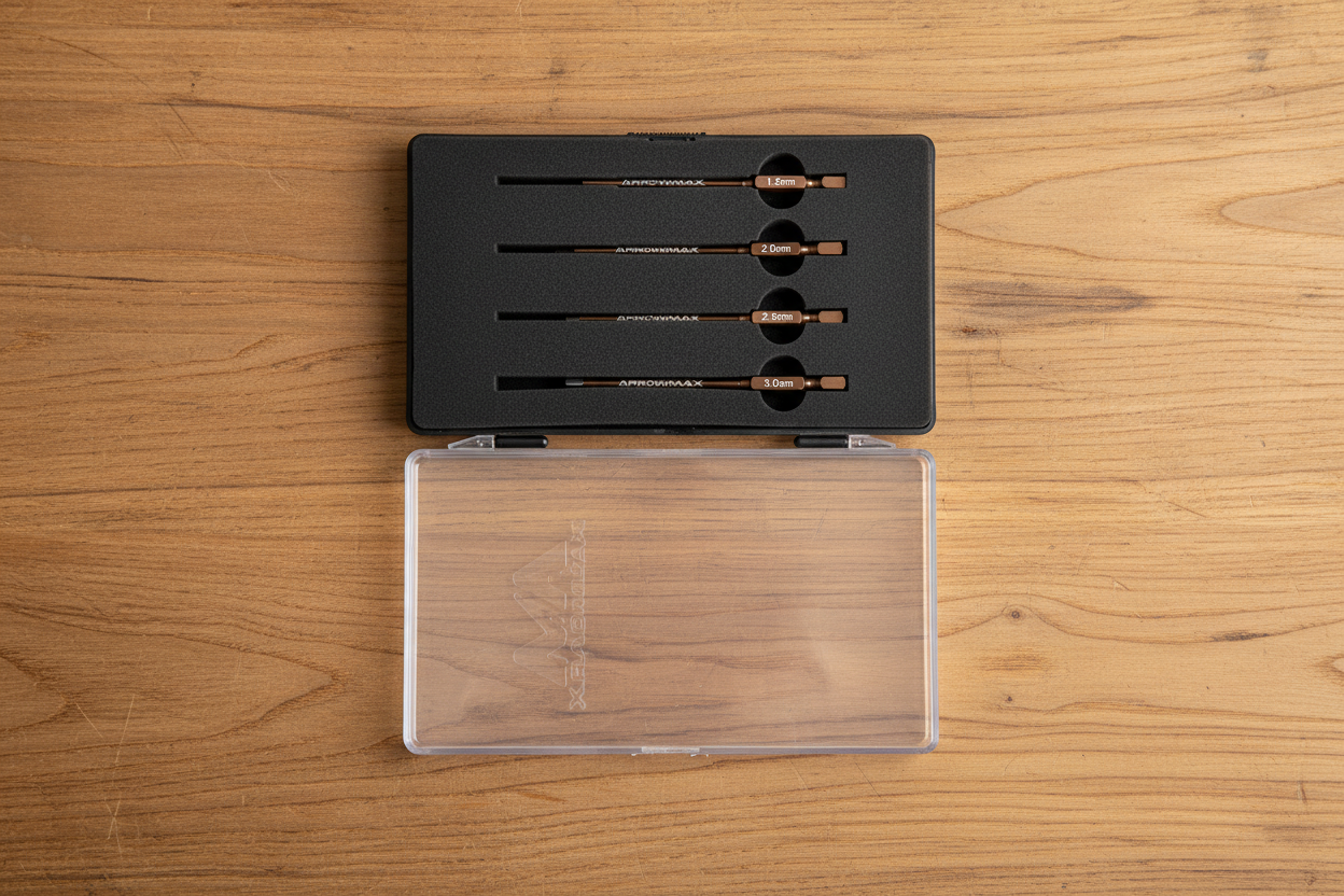 Arrowmax Power Tool Tip Set 4 Pieces with Plastic Case