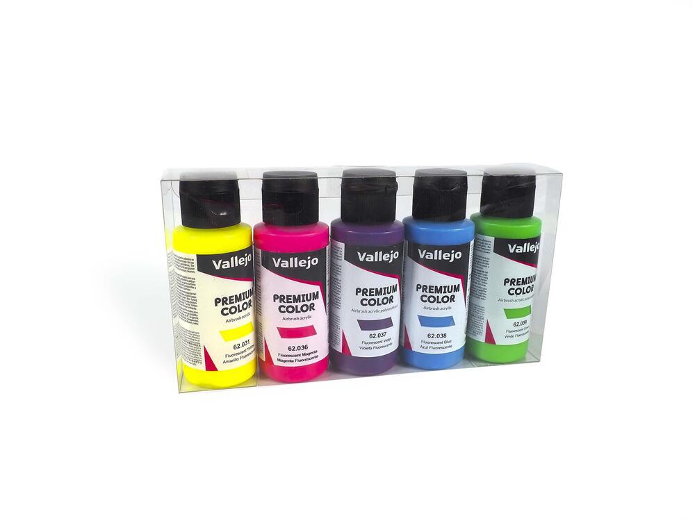 Vallejo – Premium Color – Fluo 5 Color Set