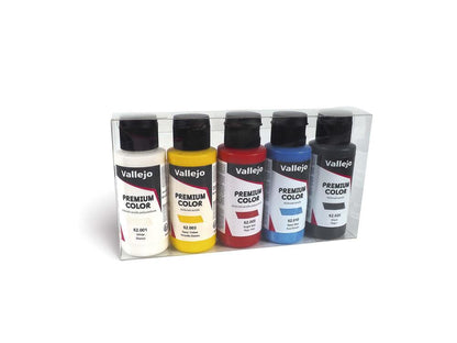 Vallejo – Premium Color – Basic Opaque 5 Color Set
