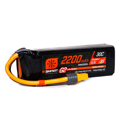 2200mAh 3S 11.1V Smart G2 LiPo Battery, 30C, IC3 5 Day Delivery