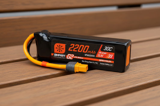 2200mAh 3S 11.1V Smart G2 LiPo Battery, 30C, IC3 5 Day Delivery