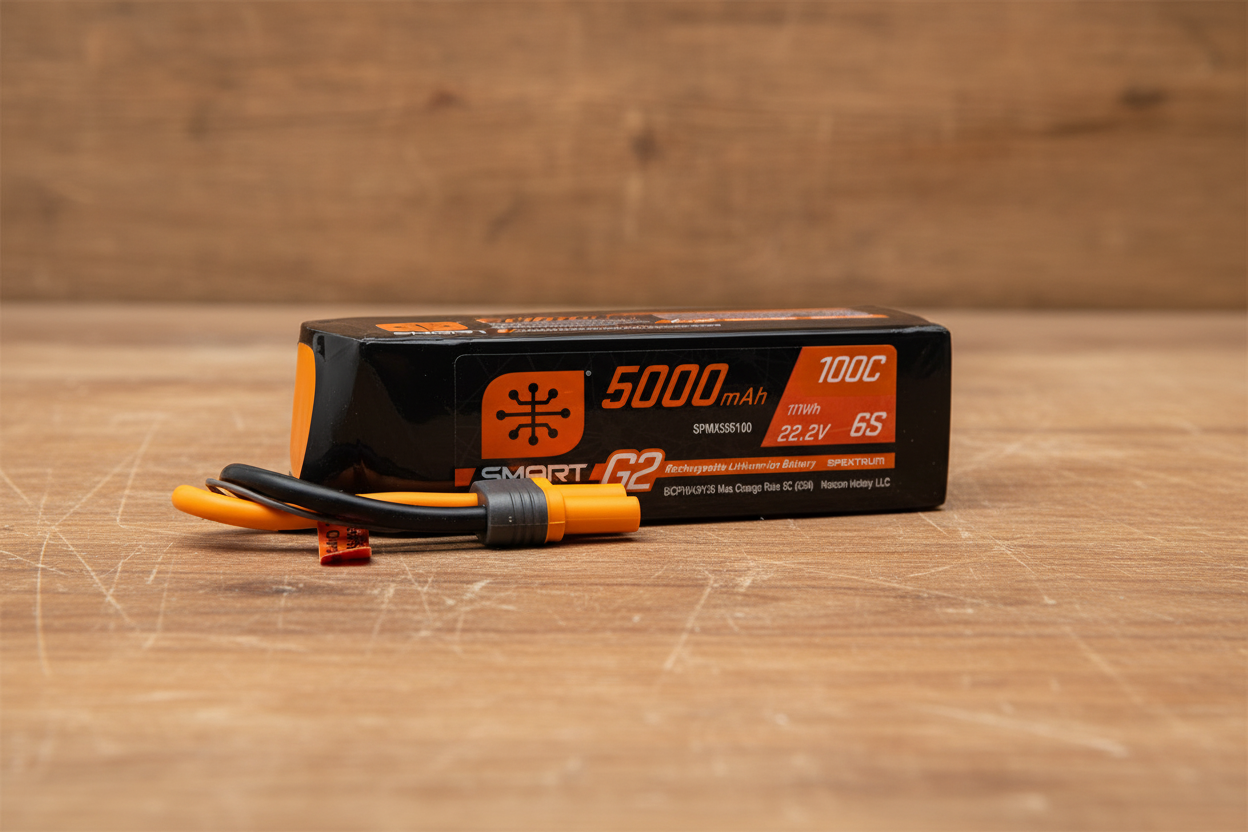 5000mAh 6S 22.2V Smart G2 LiPo Battery, 100C, IC5 by Spektrum 5 DAY DELIVERY