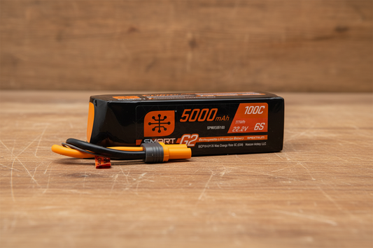 5000mAh 6S 22.2V Smart G2 LiPo Battery, 100C, IC5 by Spektrum 5 DAY DELIVERY