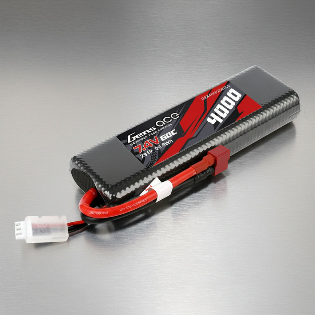 NEW Gens Ace 4000mAh 2S 7.4v 60C Lipo Battery Tamiya Stick Style with Deans Plug & XH Balance 138x47x23mm 215g