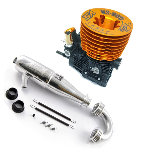 VS Racing VSB05 Long Stroke 3.5cc (.21) Competition Off-Road Buggy Engine Combo w/EFRA 2135 Pipe & L50 Manifold. 5 DAY DELIVERY: